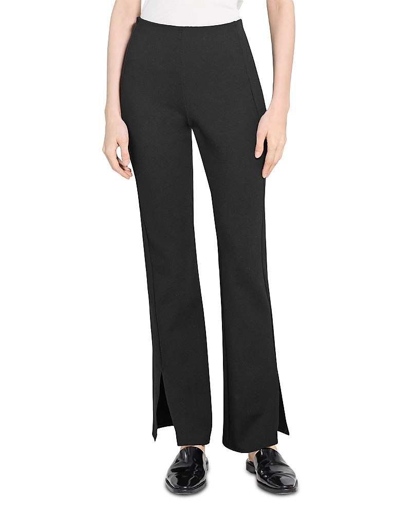 Theory Split Flare Leg Pants In Black
