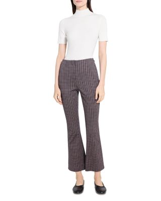 Kick Flare Plaid Pants