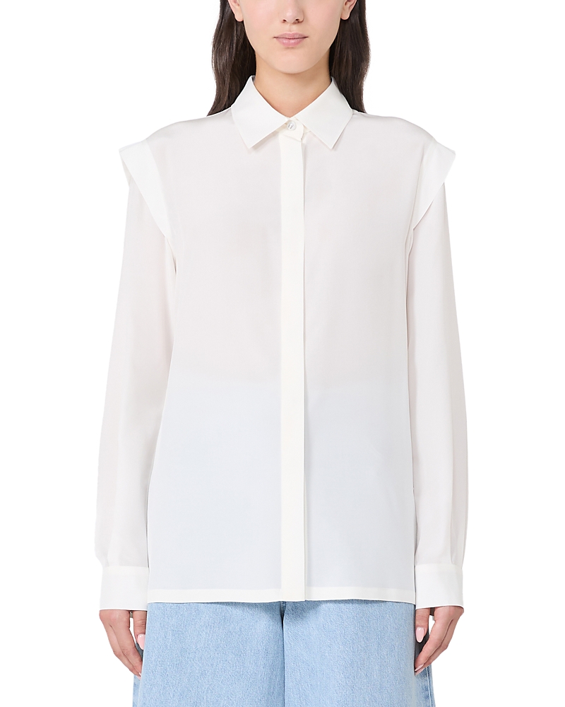 Max Mara Long Sleeve Shirt In White