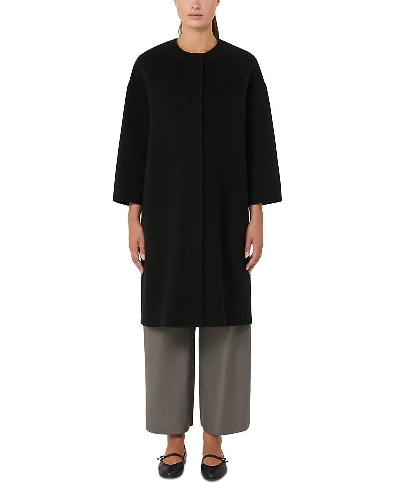 Max Mara Helene Wool Coat In Black