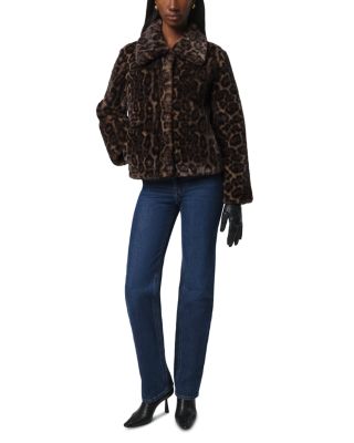Elis Faux Fur Leopard Print Jacket