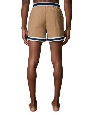 Che Baller Stripe Tape Hem 4.5" Swim Trunks 
