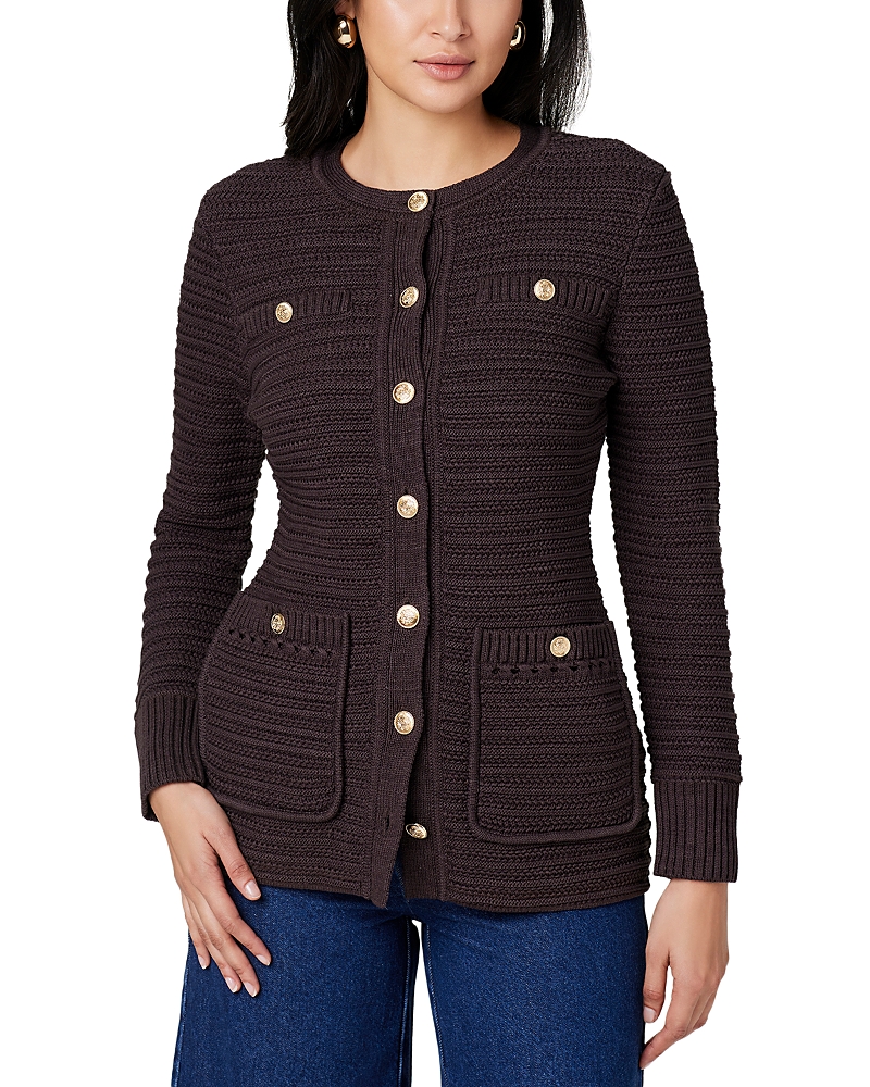 Toccin Constance Cardigan Jacket In Brown