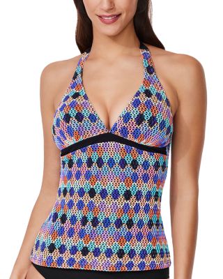 Retro Riviera Halter Tankini &amp; Tutti Frutti Classic Seamless Tankini Bottom