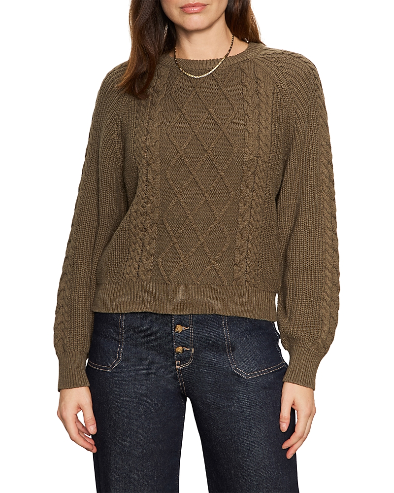 Sanctuary Nomad Cable Popover Sweater In Brown