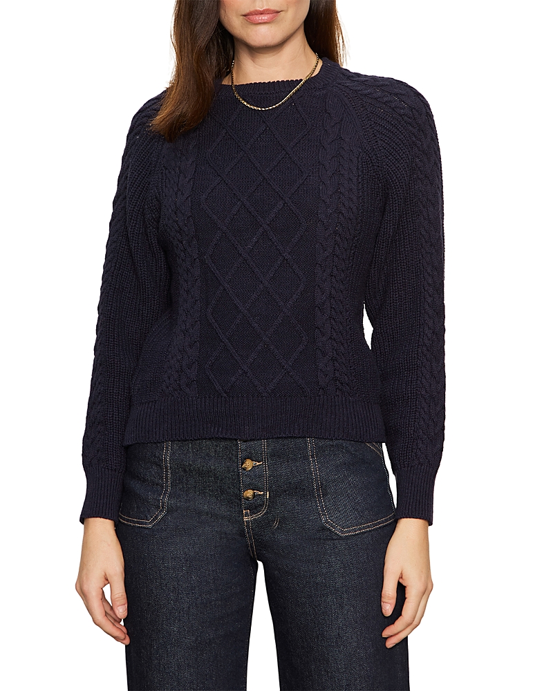 Sanctuary Nomad Cable Popover Sweater In Blue