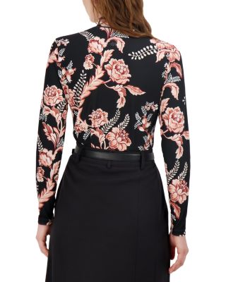 Printed Mock Neck Top 