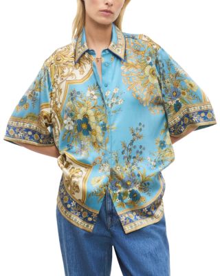 Cassie Silk Brocade Shirt