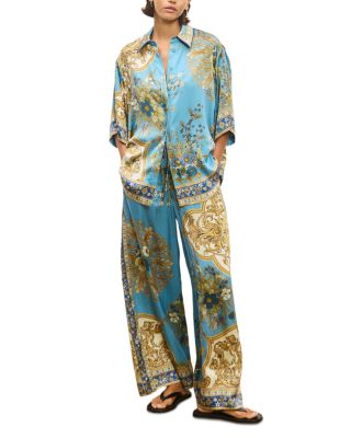 Cassie Silk Brocade Pants