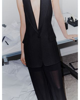 Body Black Sleeveless Blazer