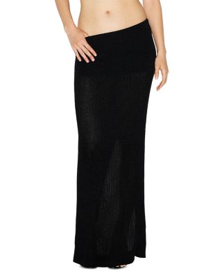 Sheer Knit Maxi Skirt