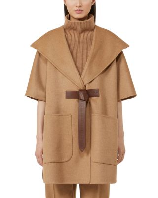 Camel Wool Cape Wrap Poncho