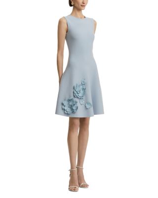 Peony Trim Sleeveless Dress