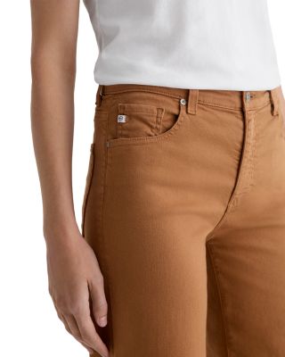 AG Saige High Rise Wide Leg Crop Jeans in Ginger