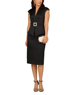 Mikado Buckle Sheath Dress