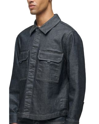 Coated Denim Shirt Jacket