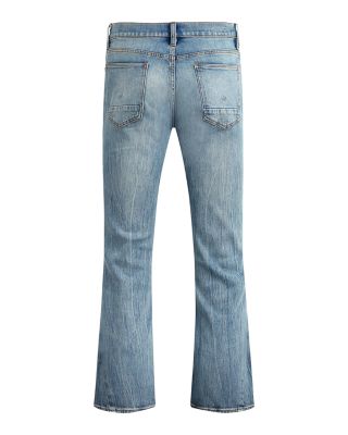 Walker Kick Flare Distressed Jeans in Resort Blue