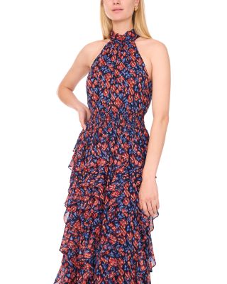 Flounce Cascading Maxi Dress