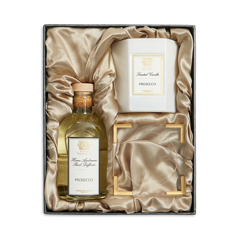 Antica Farmacista Candle & Diffuser Gift Set - Prosecco In Metallic