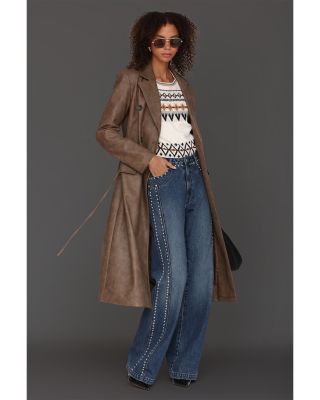 Faux-Ever Leather™ Belted Trench Coat