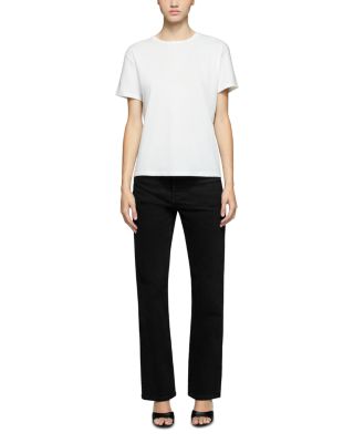 High Rise Straight Jeans in Noir
