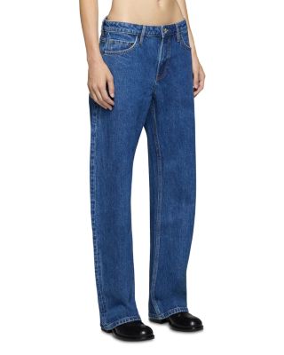 Alida High Rise Bowed Leg Jeans in Lenox