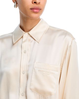 Silk Cut Off Double Shirt Dress