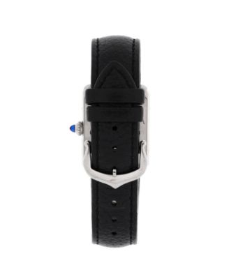 Must de Cartier Tank Quartz Watch in Stainless Steel and Leather 22mm