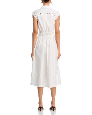 Nikita Cotton Poplin Eyelet Mide Dress