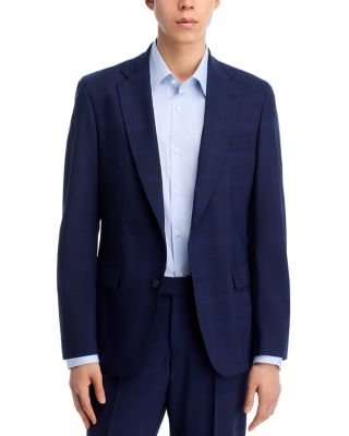 H-Huge Tonal Plaid Stretch Wool Slim Fit Suit