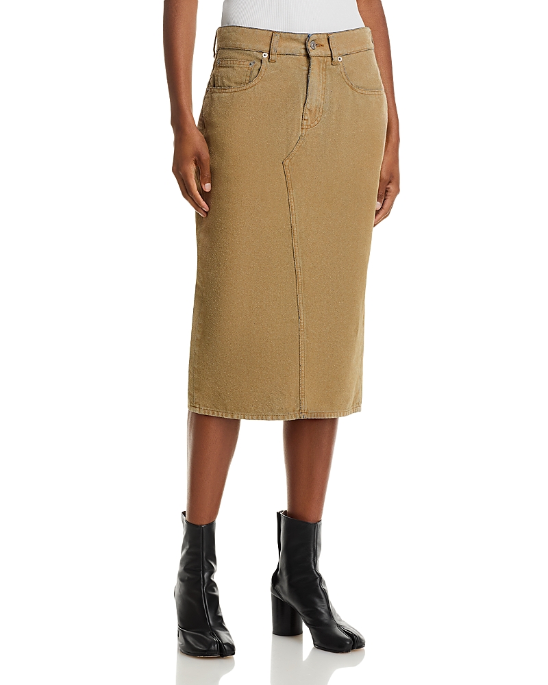 MM6 Maison Margiela Coated Midi Skirt