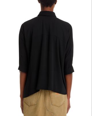 Fluid Button Front Shirt