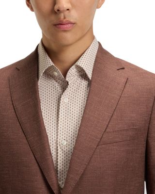 Melange Solid Slim Fit Suit Jacket