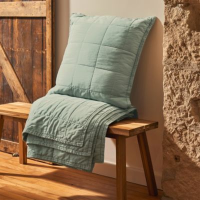 Laundered Cotton Euro Sham, Pair