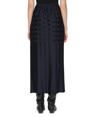 Basketweave Pliss&eacute; Skirt 