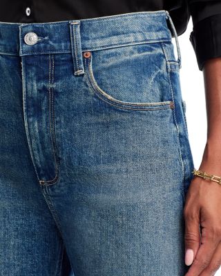 Arellia High Rise Ankle Seamed Barrel Jeans in Stones