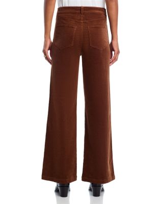 Paige Anessa Corduroy High Rise Jeans in Maple Brown