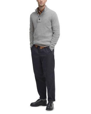 Elbow Patch Mock Neck Sweater