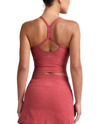 Spacedye Slim Racerback Cropped Tank in Faded Rose Heather