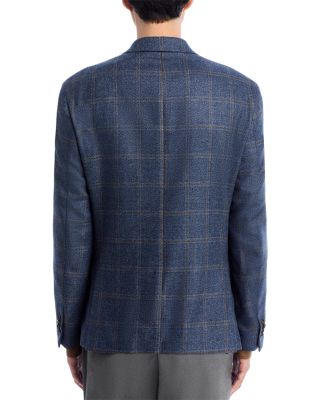Loro Piana Wool & Silk Fabric Windowpane Unstructured Regular Fit Sport Coat - Exclusive