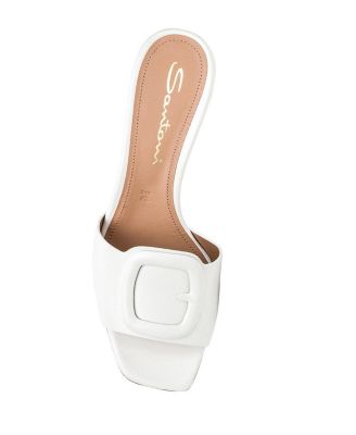 Women's Leather Mid-heel Sandal