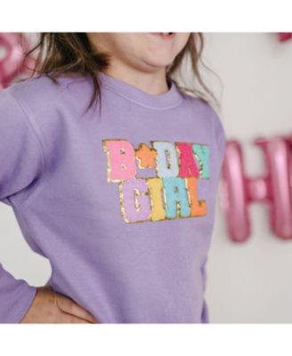Girls' Birthday Girl Patch Sweatshirt - Baby, Little Kid, Big Kid