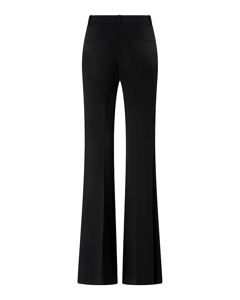 Pinko Tailored High-waisted Flared Trousers With Polished Button Detail In Black