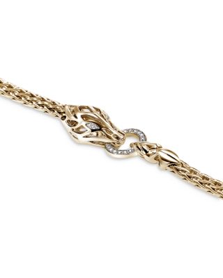 14K Yellow Gold Diamond Naga Bracelet, 0.07 tcw