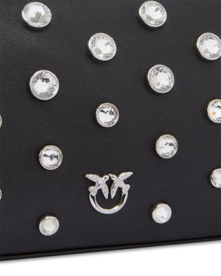 Leather Half Moon Baguette Shoulder Bag