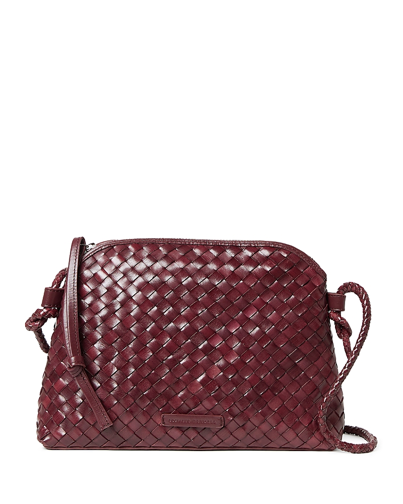 Loeffler Randall Mallory Woven Crossbody In Burgundy