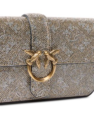 Love One Slouchy Baby Monogram Leather Crossbody Bag