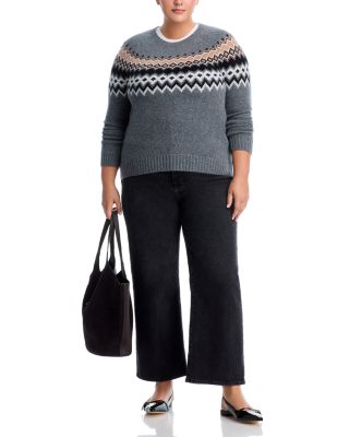100% Cashmere Fairisle Crewneck Sweater - Exclusive