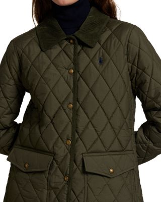 Corduroy Trim Quilted Barn Jacket