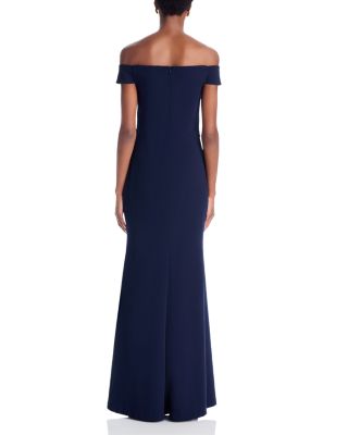 Off-the-Shoulder Ruched Gown